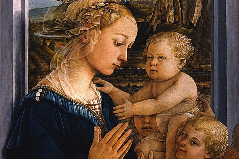 Madonna with Child and Two Angels by Filippo Lippi
